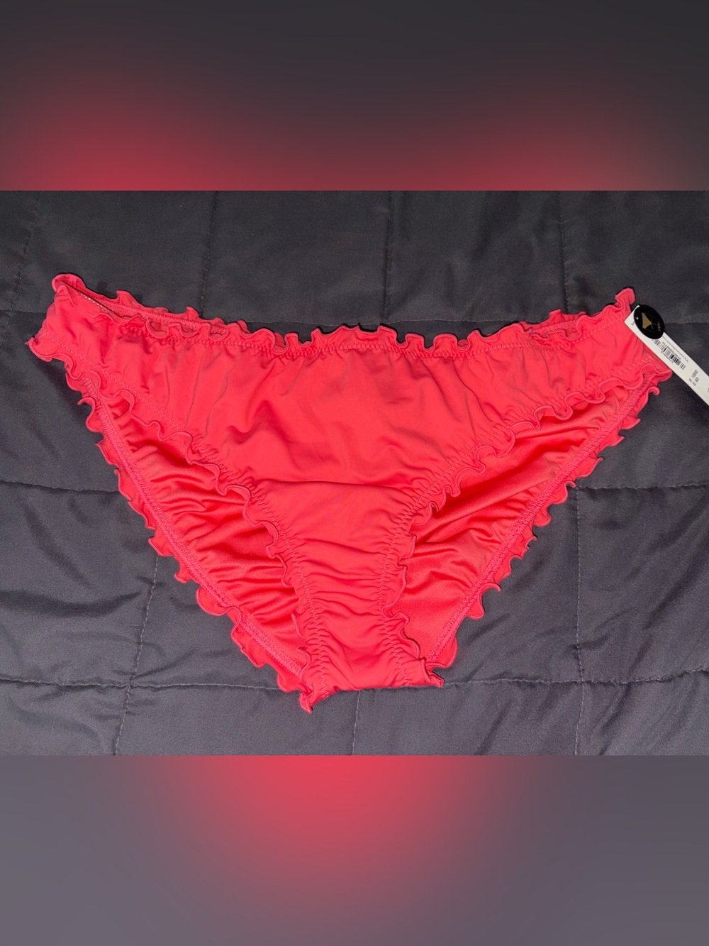Brand New Victorias Secret Cheeky ruched Ruffled Bikini Bottoms Sz large